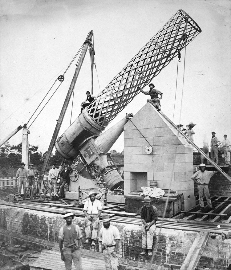 Image of Great Melbourne Telescope being assembled